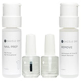 Dazzle Dry Step 1 - Nail Prep, 4 oz (120 mL) + Step 2 - Base Coat + Step 4 - Top Coat (0.5 oz /15 mL each) + Remove Acetone, Lemongrass + Clove Oil Lacquer Remover (4 oz / 120 mL)