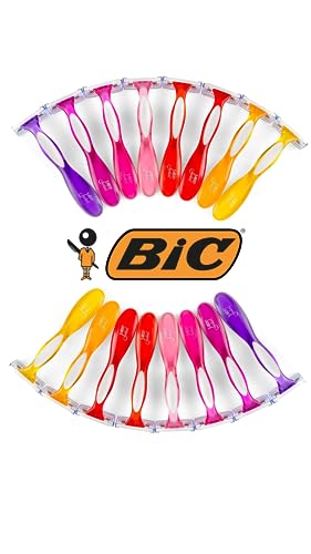 BIC Soleil Color Collection Disposable Razors for Women, 16-Count, 3 Blades - Premium Shaving Razor Set with Aloe Vera and Vitamin E Lubricating Strip - Luxurious Personal Care Products