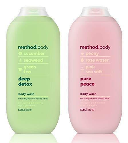 Method Body Wash Variety Pack, Deep Detox, and Pure Peace, 18 oz each.