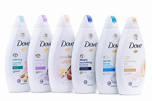 Dove Body Wash Variety - Shea Butter, Deep Moisture, Pistachio Cream, Coconut Milk, Gentle Exfoliating and Silk Glow, 16.9oz Each International Version ,16.9Oz, 6 Count (Pack of 1)