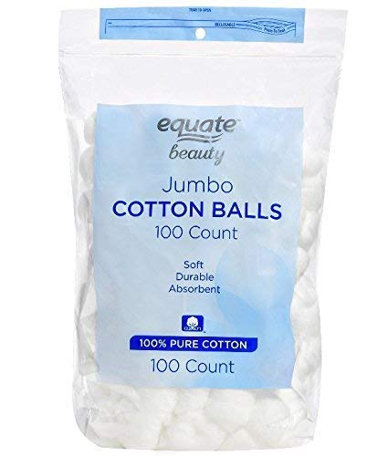 Equate Beauty Jumbo Cotton Balls, 100 Ct