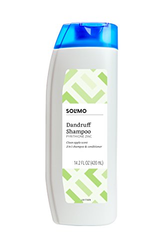 Solimo 2-in-1 Dandruff Shampoo & Conditioner, Green Apple, 14.2 Fluid Ounce