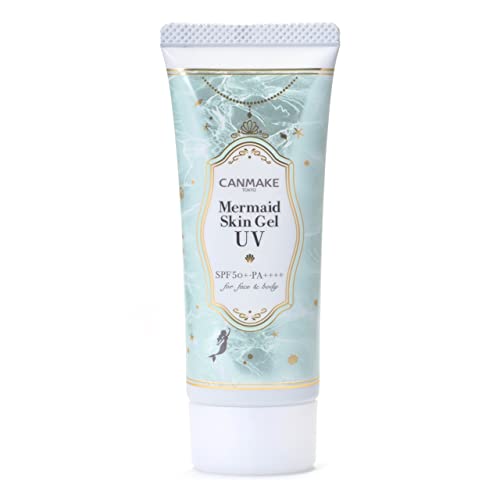 Canmake Mermaid Skin Gel 1.4 oz (40g) Sunscreen, Off with Face Wash (C01 CICA*Mint)