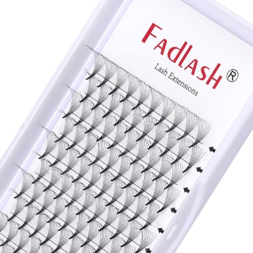 Volume Lash Extensions Mixed Tray 0.10 C Curl 8D Premade Fans Eyelash Extensions 11mm Premade Lash Fans Short Stem Russian Volume Lashes (0.10-C, 11mm)