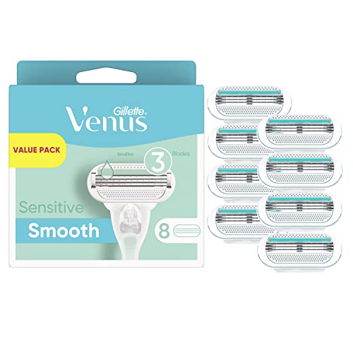 Gillette Venus Extra Smooth Sensitive Womens Razor Blade Refills, 8 Count, Designed for Women with Sensitive Skin
