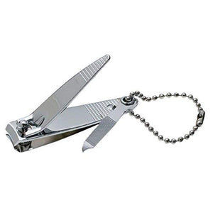 simply silver - 2 1/4" Mini Finger Nail Clipper Cutter Curved Edge w/Mini File & Key Chain