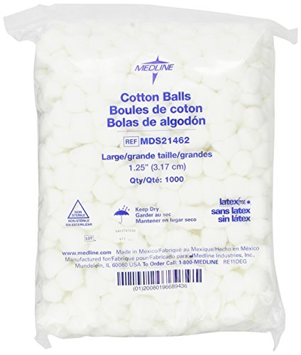 Medline MDS21462 Non-Sterile Cotton Balls, Large (Case of 2000)