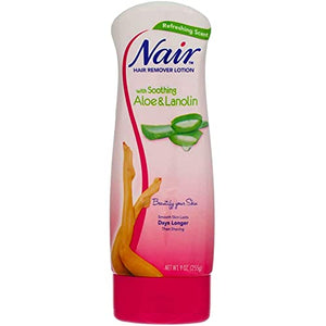 Nair Hair Remover Lotion Aloe & Lanolin 9 Ounce (266ml) (2 Pack)