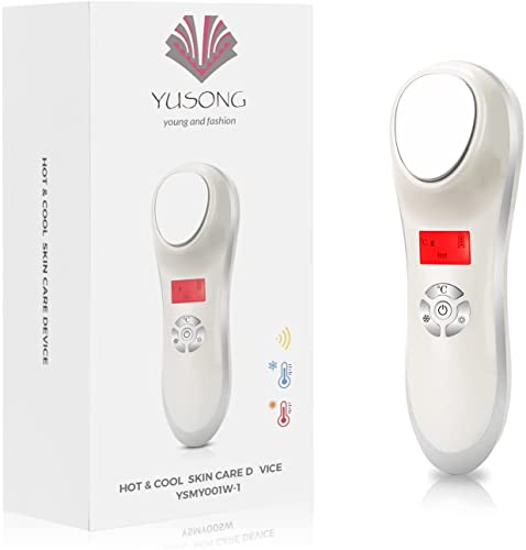 YUSONG Hot and Cold Face Massager, Handheld Facial Massager Face Facial Device Electric Skin Care Kit Tool