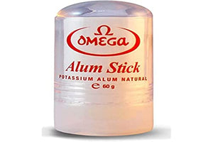 Omega Potassium Alum Stick After Shave Shaving Facial Toner Treatment of Razor Cuts & Nicks