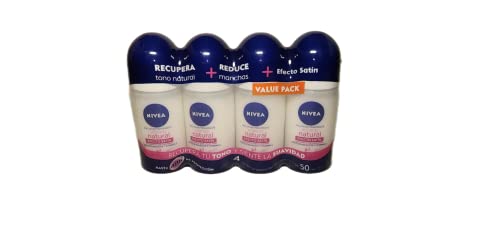 Nivea Deodorant Whitening Pack of 4 Aclarado Natural 50 milliliters 1.7 Fl Oz, 50.0 milliliters