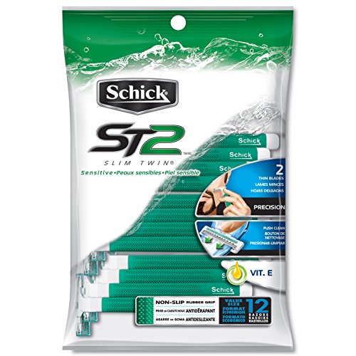 Schick Slim Twin Disposable Razor, Sensitive, 12 ct