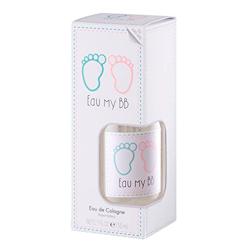 Eau My BB, All Natural, Gentle, Fragrance, for Babies, Newborns, Infants, Eau de Cologne, EDC, 5.07oz, 150ml, Spray, Made in Spain, by Air Val International, White, Blue, Pink (7961)