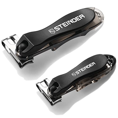 Nail Clippers, Steinder® 360 Rotation Nail Clippers Set Toenail & Finger Clippers Set Gift for Men & Women Convenient Grip 360 for Senior for Thick Toe Nail Clippers for Gift (Made in Korea)