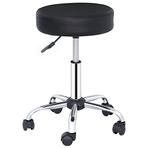 ZENY Hydraulic Rolling Stool Swivel Chair, Adjustable Salon Stool with Wheels for Medical Office Spa Kitchen Message Tattoo Work