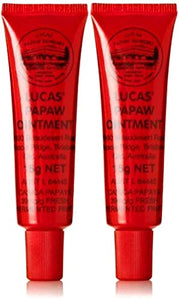Lucas Papaw Ointment 15g Tube with lip applicator - TWIN Pack for value by Lucas Remedies