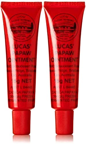 Lucas Papaw Ointment 15g Tube with lip applicator - TWIN Pack for value by Lucas Remedies