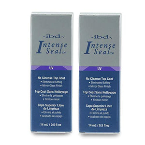 IBD Intense Seal, No-cleanse UV Top Coat 0.5 oz, 2 Pack