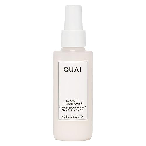 OUAI Leave In Conditioner - Multitasking Heat Protectant Spray for Hair - Prime Hair for Style, Smooth Flyaways, Add Shine & Use as Detangling Spray - No Parabens, Sulfates or Phthalates (4.7 oz)