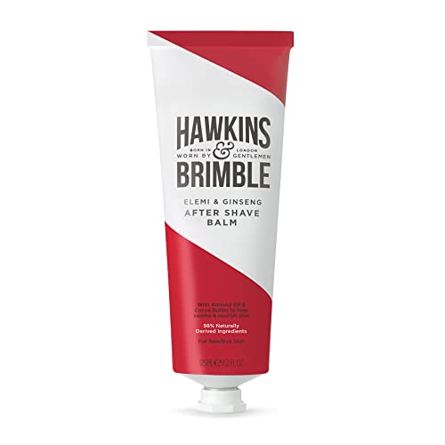 Hawkins & Brimble After Shave Balm for Men, 125 ml / 4.2 fl oz. - Post Shaving Cocoa, Almond & Olive Oil Moisturising Skin Protection | Premium British Grooming & Skincare
