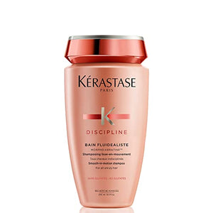 KERASTASE Discipline Bain Fluidealiste Shampoo | Smoothing Anti-Frizz Shampoo | Leaves Hair Feeling Soft and Nourished |With Morpho-Keratine | Sulfate-free | For All Hair Types | 8.5 Fl Oz