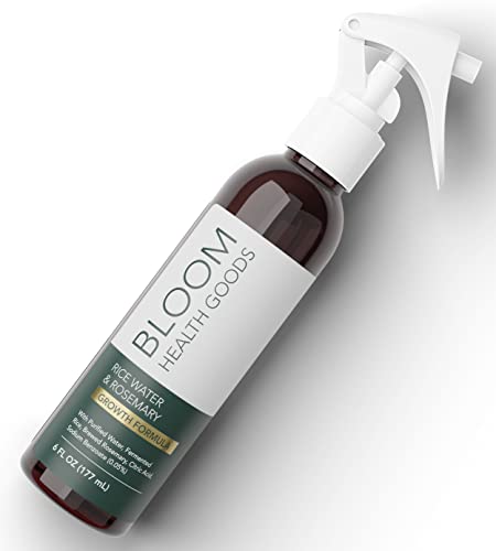 Bloom Health Goods – Rice Water & Brewed Rosemary Spray – Hair & Skin Serum – Strengthen, Moisturize & Thicken Naturally – for Dry, Oily, Flaky, Thinning, Damaged Hair Types
