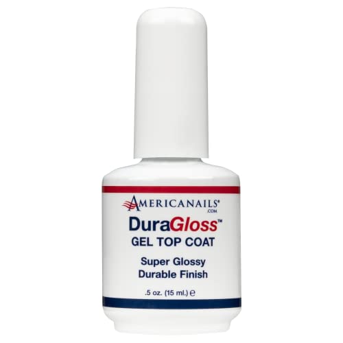 Americanails DuraGloss Gel Top Coat - Professional Gel Nail Polish, Clear Gel Nail Polish, Top Coat Gel Nail Polish, Gel Clear Top Coat - Gel Nail Top Coat, Nail Polish Top Coat Use w/UV & LED Light