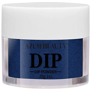 AZUREBEAUTY Nail Dip Powder Dark Blue Color, Dipping Powder French Nail Art Starter Manicure Salon DIY at Home, Odor-Free and Long-Lasting, No Needed Nail Lamp Curing, 1 Oz