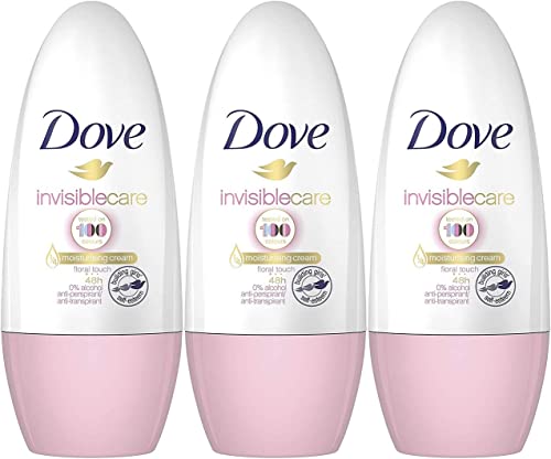 Dove Invisible Care Antiperspirant Roll-On, Floral Touch, 50 Ml / 1.7 Ounce (Pack of 3)