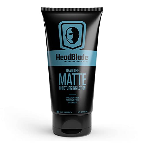 HeadBlade HeadLube Matte Moisturizer Lotion for Men (5 oz) - Leaves Head Smooth and Grease-Free