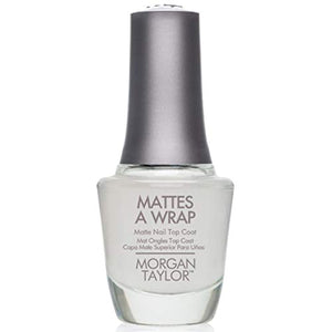 Morgan Taylor Mattes A Wrap Matte Top Coat, 0.5 oz. Top Coat For Nails, Matte Top Coat For Nails, Long Lasting Nail Polish, Strengthening Top Coat, 0.5 oz.