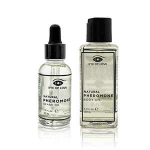 Eye of Love natural pheromone Beard and Body Oils to attract women and enhance your seduction and romance