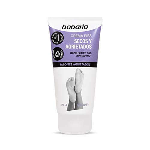 Babaria Dry Feet Cream - Absorbs Quickly to Instantly Soothe and Smooth - Deepest Hydrating Effect - Infused with Aloe Vera, Sweet Almond, and Shea Butter - Suitable for All Skin Types - 5.1 oz