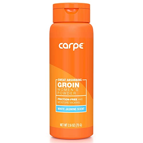 Carpe No-Sweat Groin Powder (For Women)  - Designed for Maximum Sweat Absorption - Mess and Friction Free, Stop Chafing