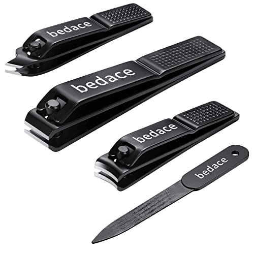 Nail Clippers Set,Toe Nail/Toenail Clippers and Fingernail Clippers for Men/Women/Kids,4 pic Nail Cutter Set Include Nail File Gifts for Women and Men Mom.