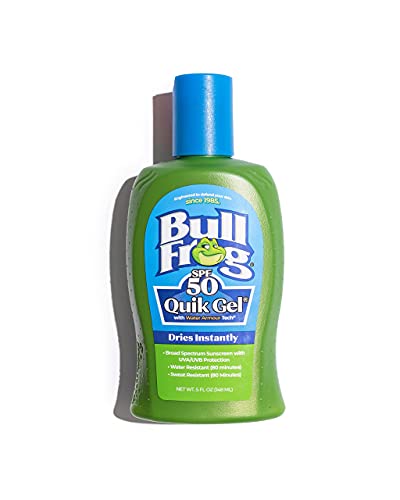 Bullfrog Quik Gel Sunscreen SPF 50 | Oxybenzone & Octinoxate Free | Broad Spectrum Moisturizing UVA/UVB, 5oz…