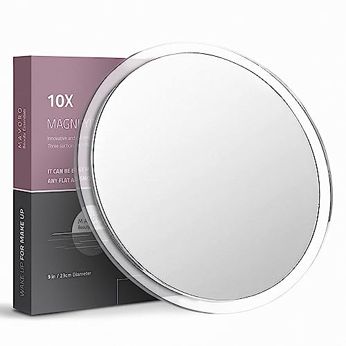 Magnifying Mirror with 3 Suction Cups 10X 9 Inch