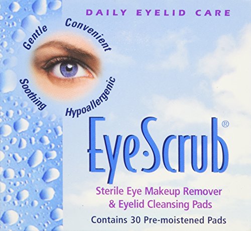 Eye Scrub Sterile Makeup Remover and Eyelid Cleansing Pads, 30 Count (Pack of 3)