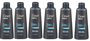 Dove Men + Care Clean Comfort Micro Moisture Mild Formula Body and Face Wash 3 Oz (Pack of 6)