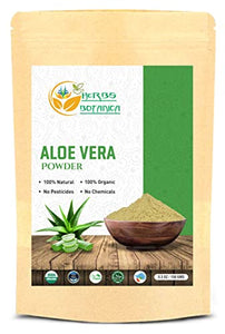Herbs Botanica Aloe Vera Powder Organic for Hair Growth, Skincare, Haircare Organic, Moisturizing, and Soothing Aloe Barbadensis Vegan NO GMO 5.3oz /150g