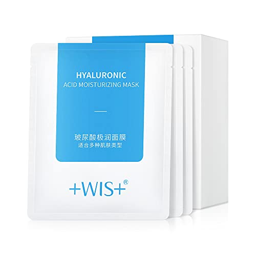+WIS+ Hyaluronic Acid Essence 24 Sheet Mask?with Aloe Vera, Vitamin B5, Deep Hydration and Moisturizing Anti Aging Facial Mask?Beauty Mask For All Skin Care Type