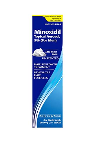 Taro Minoxidil Topical Aerosol Foam, 5%, Hair Regrowth Treatment for Men, 2.11 oz