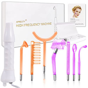 High Frequency Machine, APREUTY 7 in 1 Portable Handheld High Frequency Wand Machine with 3 Pcs Neon & 4 Pcs Argon Wands
