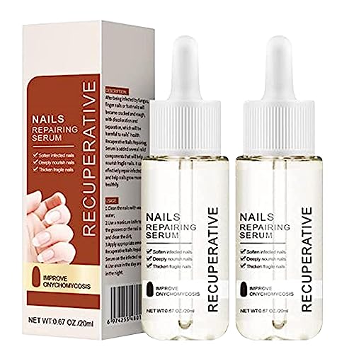 OAKITA 2Pcs 7 Days Nail Growth And Strengthening Serum, Nail Growth And Strength Serum, Nail Cuticle Oil Strengthener, Nail Serum Repair Essence, Stronger Nails In 1 Week Nail Strengthening Treatment