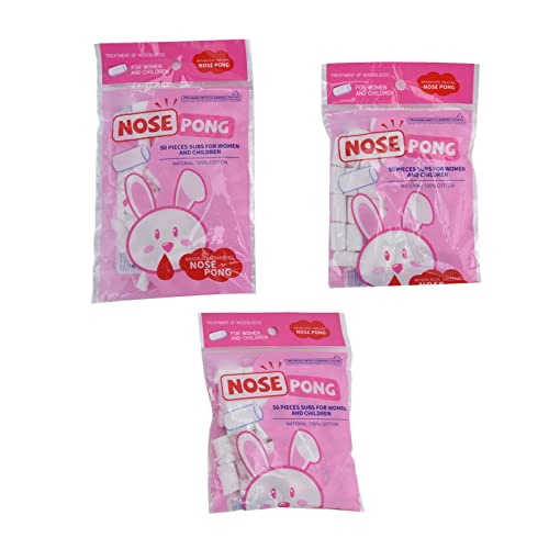 3 Bags Nose Cotton Pads Rolled Cotton Balls Nose Cotton Balls, Stop Nosebleeds Quickly Nosebleed Plugs with Soft and Skin Friendly Cotton Pads in 3 Sizes Cotton Balls