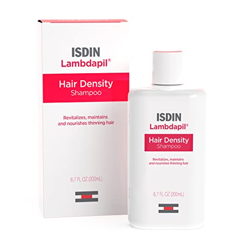 ISDIN Lambdapil Hair Loss Shampoo, Revitalizes and Nourishes Thinning Hair for Fuller Thicker Hair, 6.7 Fl Oz