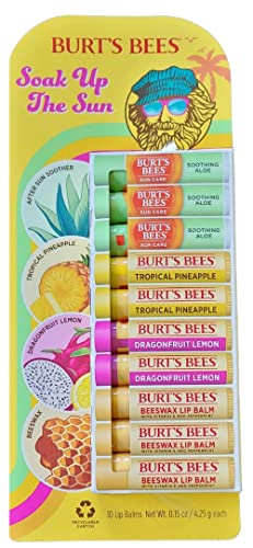 Burt's Bees Soak Up the Sun Lip Balm Variety,10 Count (Pack of 1)