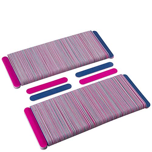 300 Pack Disposable Nail Files Double Sided Emery Boards Manicure Pedicure Tools - Home or Professional Boards Manicure Tools by waloden