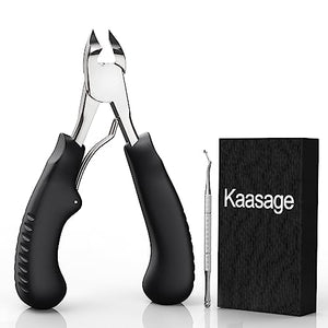 Nail Clipper for Ingrown or Thick Nail, Kaasage Podiatrist Toenail Clippers with Surgical Stainless Steel Sharp Curved Blades & Anti-Slip Handle, Professional Nail Cutter for Men, Women and Seniors