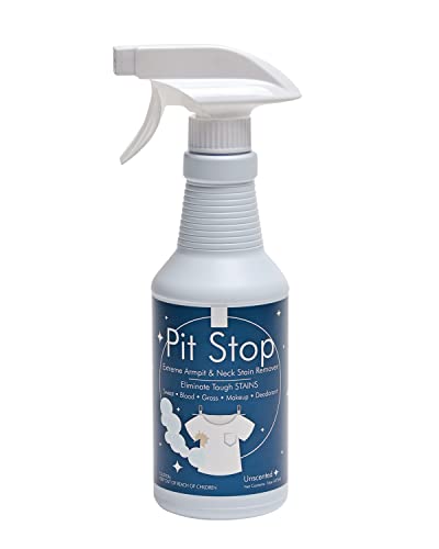 Pit Stop - Sweat Stain & Deodorant Stain Remover, Multi-Stain & Multi-Purpose Formulated Spray, Safe for All Fabrics - 16 Ounces